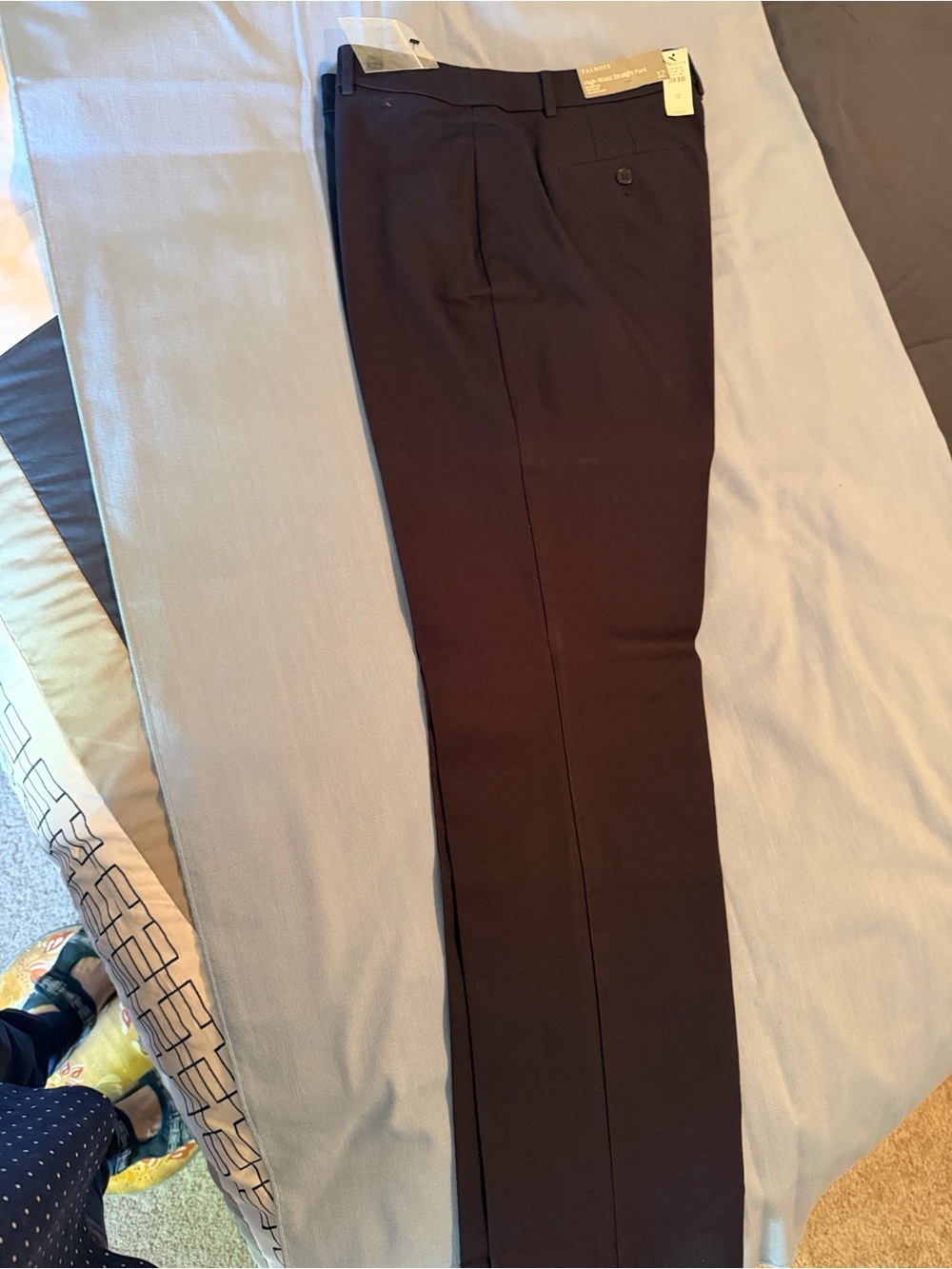 Talbots Straight-Leg Dress Pants in Dark Blue